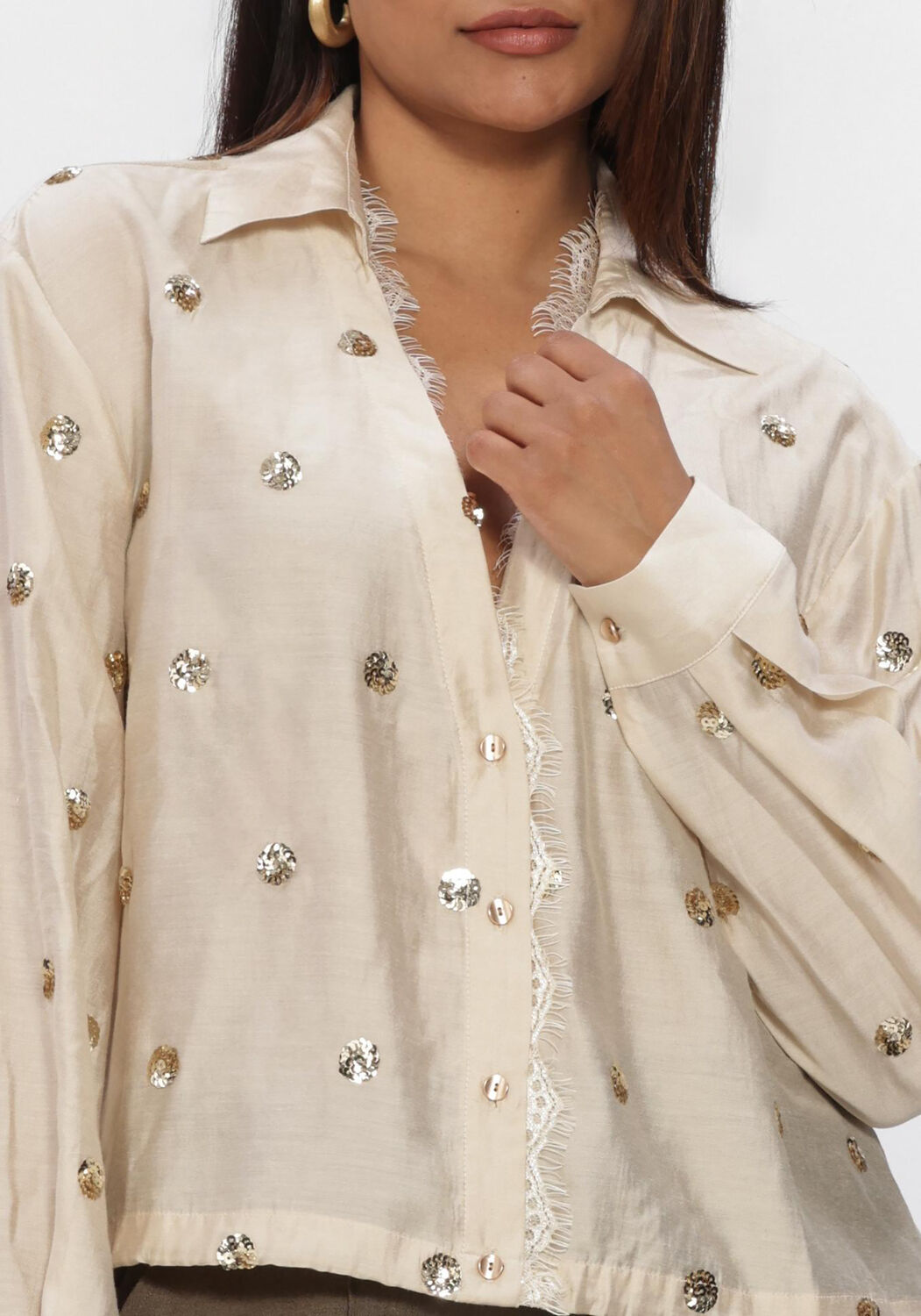 Creme NUKUS Blouses ANIKA BLOUSE PAILLET - large