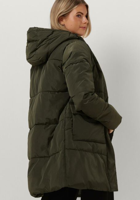 Donkergroene NOTRE-V Gewatteerde jas PUFFER COAT MIDI - large