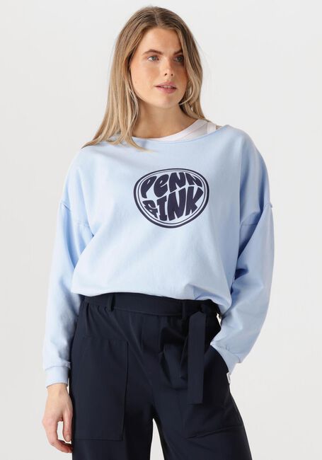 Lichtblauwe PENN & INK Sweater SWEATER PRINT - large
