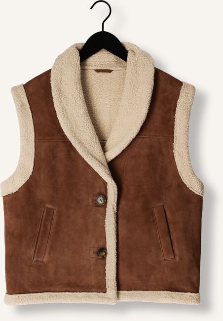 Bruine JANICE Gilet LAMMY VEST DAMES JUSTIN SUEDE Bruine JANICE Gilet LAMMY VEST DAMES JUSTIN SUEDE - large