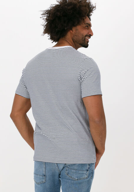 Witte SELECTED HOMME T-shirt SLHNORMAN180 STRIPE SS O-NECK - large