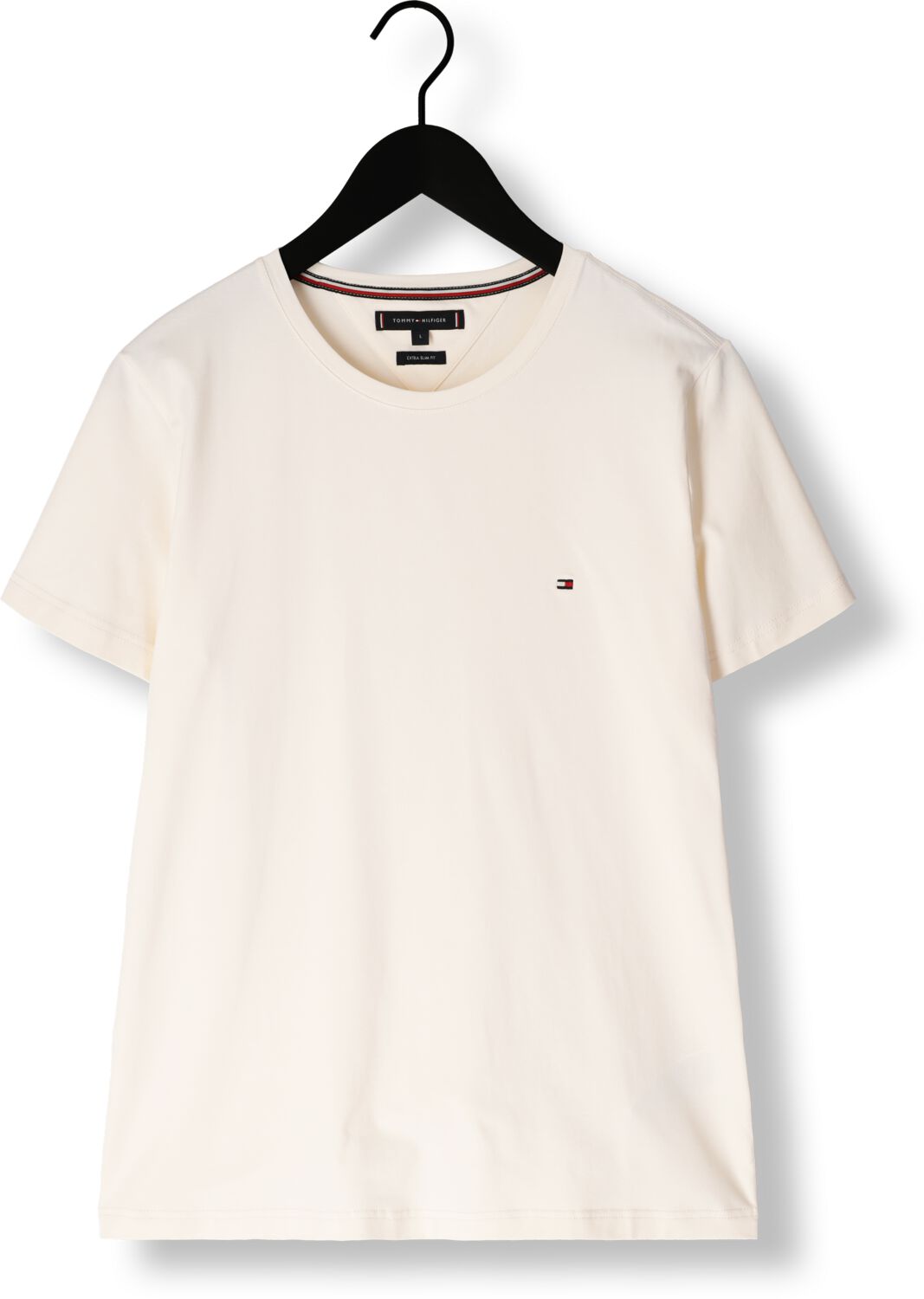 TOMMY HILFIGER Heren Polo's & T-shirts Stretch Slim Fit Tee Beige