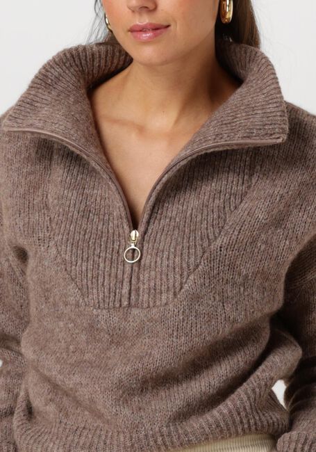 Taupe BY-BAR Trui BOXY BEAU PULLOVER - large