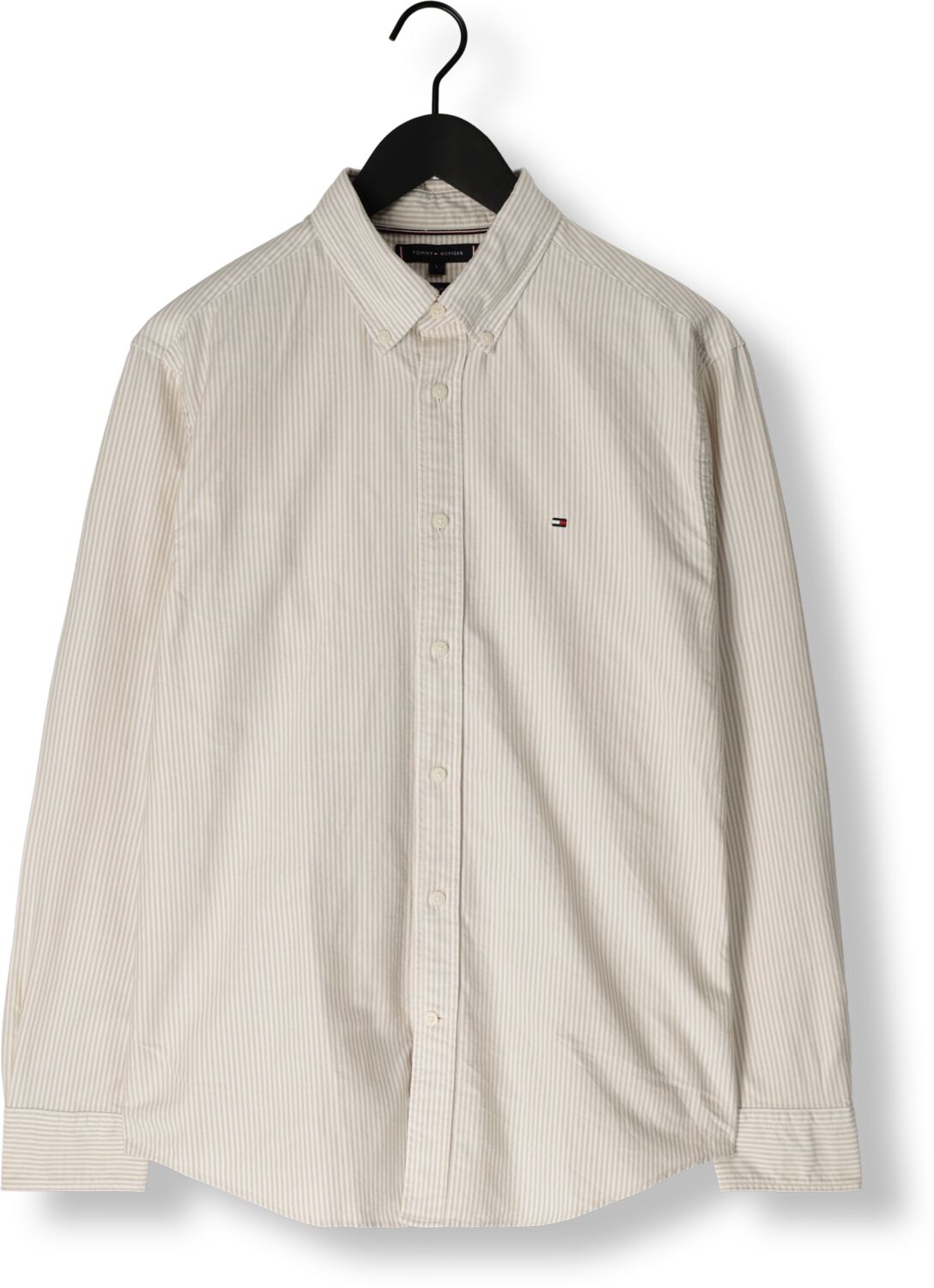 TOMMY HILFIGER Heren Overhemden Heritage Oxford Stripe Rf Shirt Beige