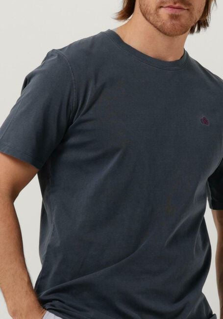 Donkerblauwe SCOTCH & SODA T-shirt GARMENT DYE LOGO EMBROIDERY TEE - large