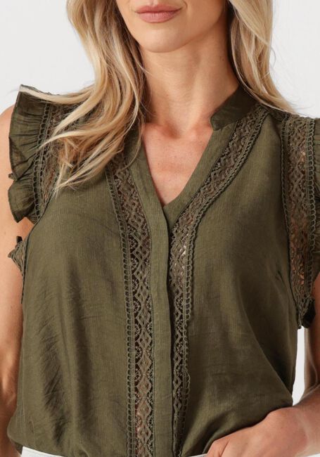 Olijf CO'COUTURE Top CARYNCC FRILL TOP - large