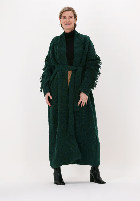 Donkergroene SILVIAN HEACH Vest LONG CARDIGAN CLEVELAND - large