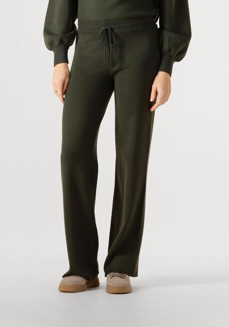 Donkergroene MSCH COPENHAGEN Wijde broek MSCHTHAMIRA PANTS - large