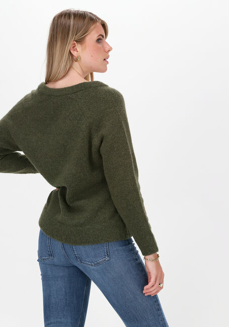 Groene SELECTED FEMME Trui LULU LS KNIT V-NECK B - large