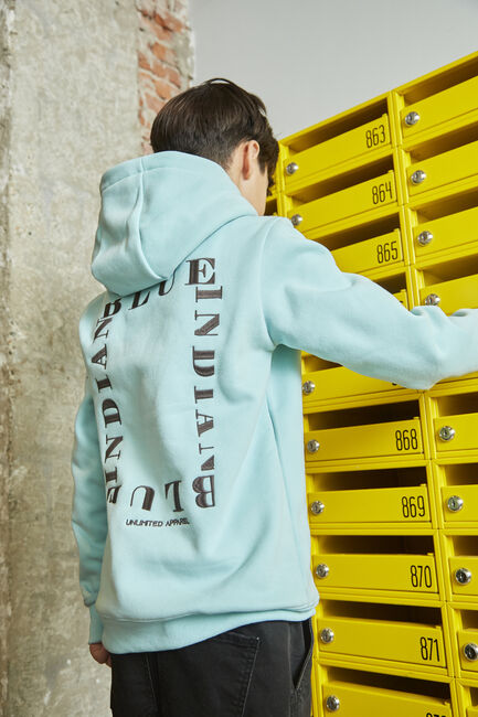 Groene INDIAN BLUE JEANS Sweater HOODIE INDIAN BRUSHED Groene INDIAN BLUE JEANS Sweater HOODIE INDIAN BRUSHED - large