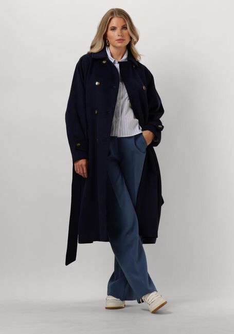 Donkerblauwe ANOTHER LABEL Mantel MAUD COAT - large