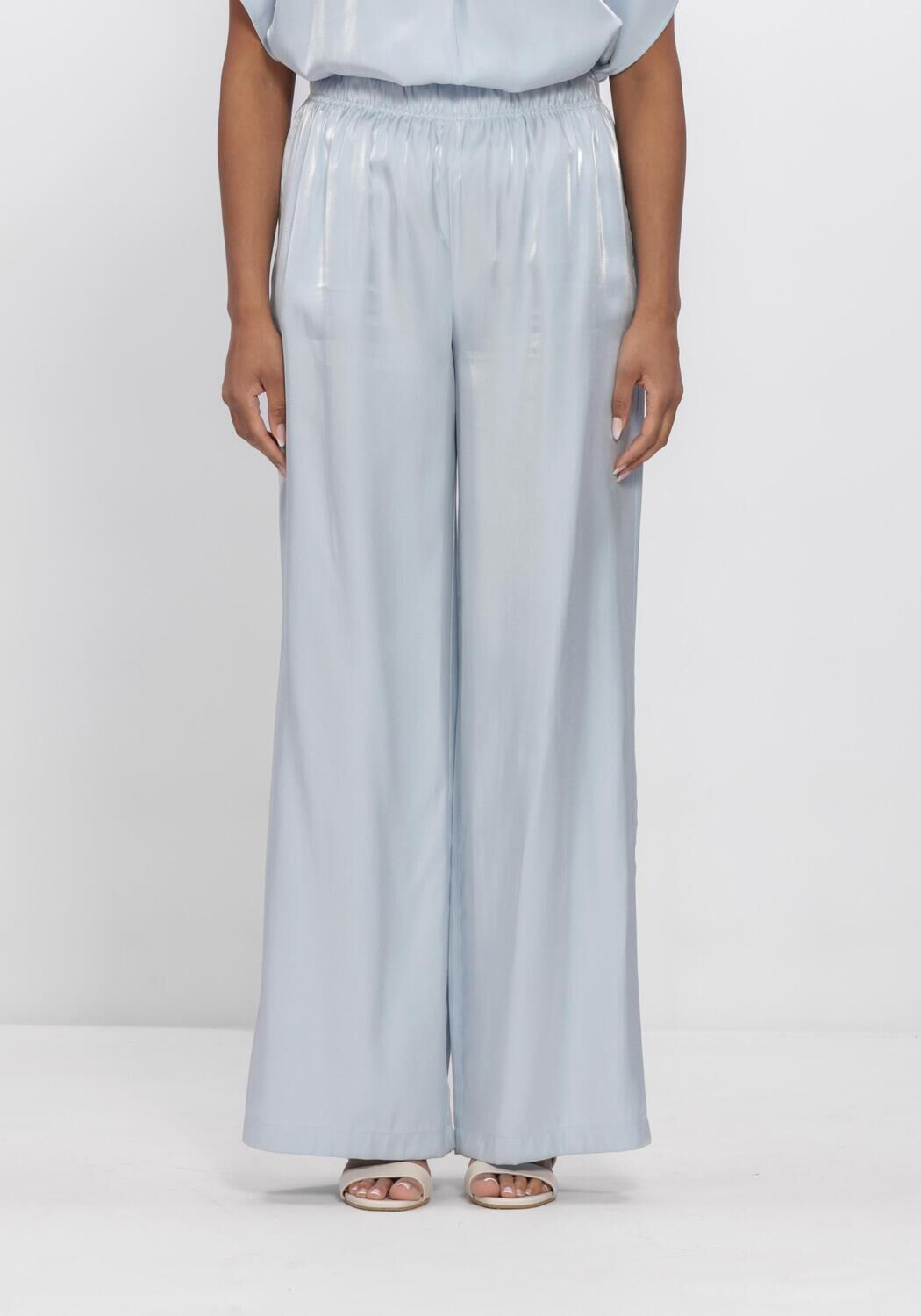 Blauwe NUKUS Pantalon RUBI PANTS SHINY - large