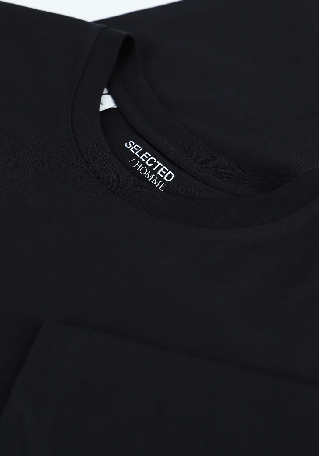 Zwarte SELECTED MEN T-shirt SLHNORMANI180 SS O-NECK TEE - large