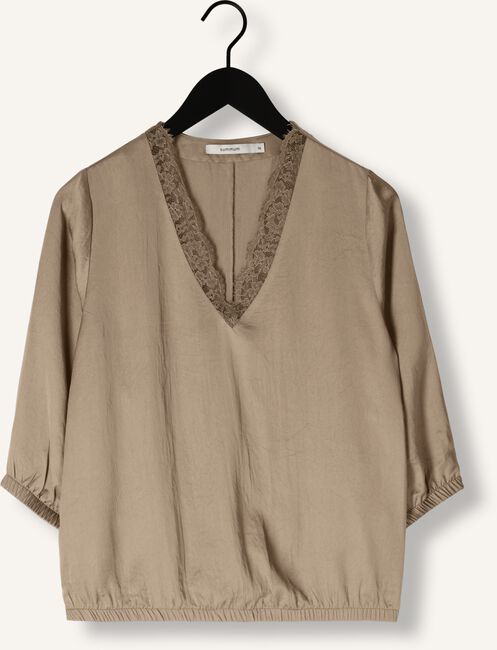 Groene SUMMUM Top LACED V NECK TOP SILKY TOUCH Groene SUMMUM Top LACED V NECK TOP SILKY TOUCH - large