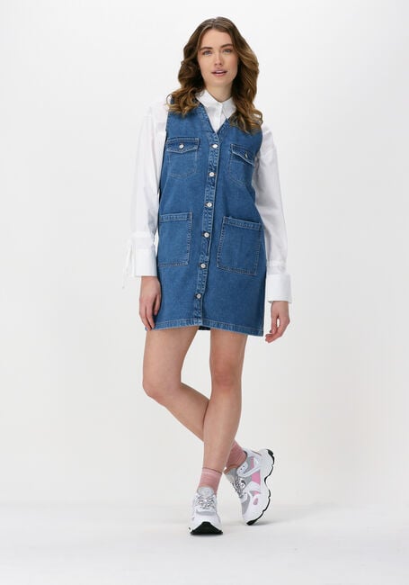 Blauwe ENVII Mini jurk ENROWAN SL DRESS 6863 - large