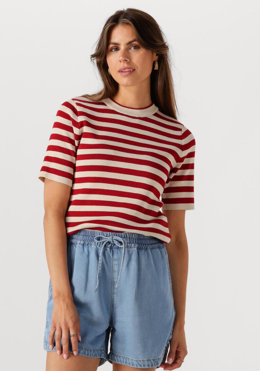 OBJECT Dames Truien & Vesten Objester S s New Knit Pullover Rood