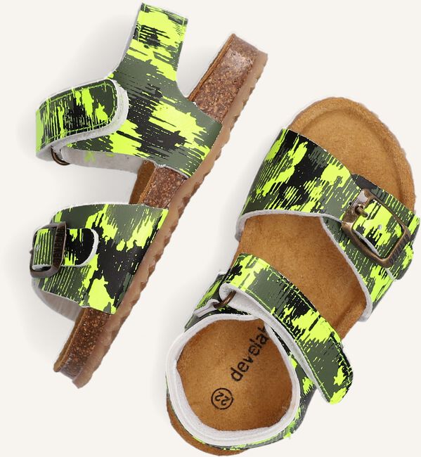 Gele DEVELAB Platte sandalen 48243 Gele DEVELAB Platte sandalen 48243 - large