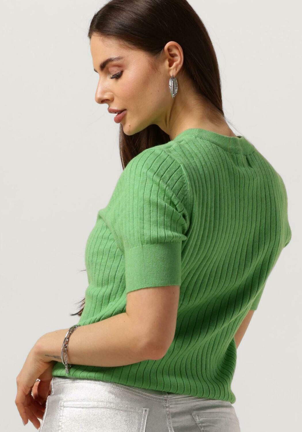 OBJECT Dames Tops & T-shirts Objnoelle S s Knit T-shirt Groen