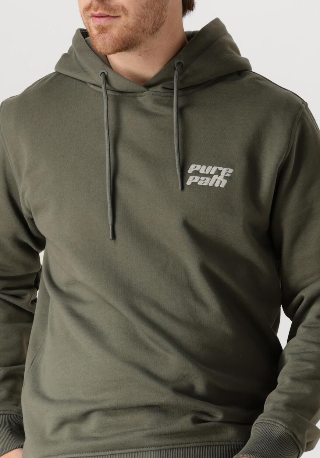 PURE PATH Heren Truien & Vesten Regular Fit Sweaters Hoodie302 Groen
