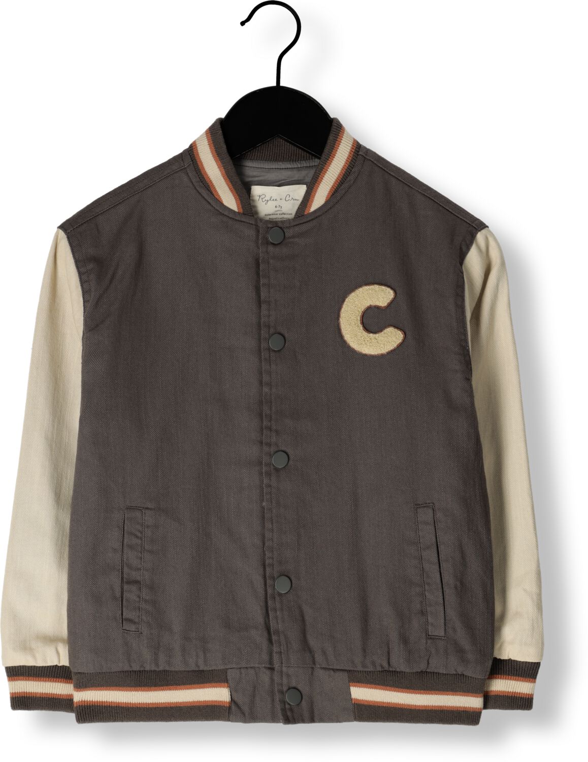 RYLEE + CRU Jongens Jassen Varsity Jacket Grijs