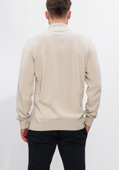 Beige BARBOUR Trui COTTON HALF ZIP KNITTED JUMPER - large