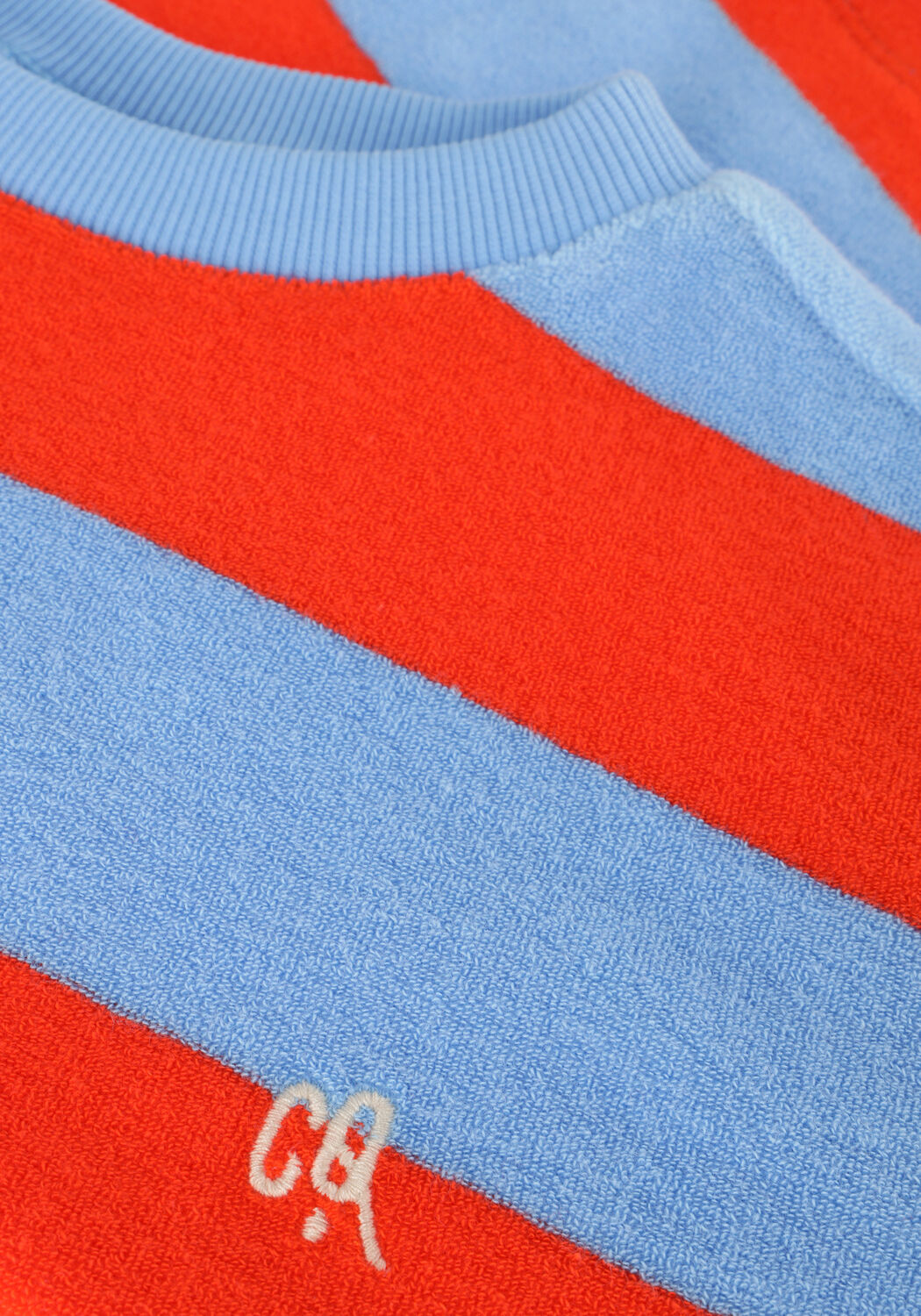 CARLIJNQ Jongens Broeken Striped Red blue T-shirt Oversized Rood
