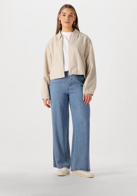 Blauwe OBJECT Wijde broek OBJFRAME LISA WIDE MW PANTS - large