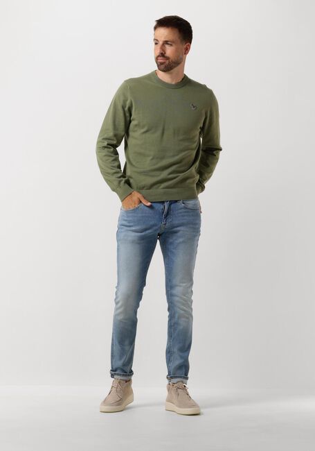 Groene PS PAUL SMITH Trui MENS SWEATER CREW NECK ZEB BAD - large