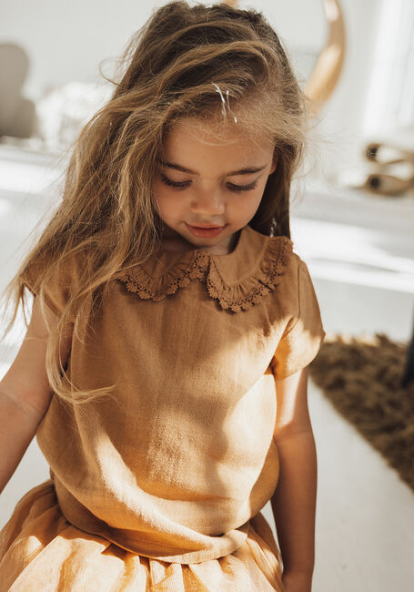 Camel BAJE STUDIO Top SHORTSLEEVE - large