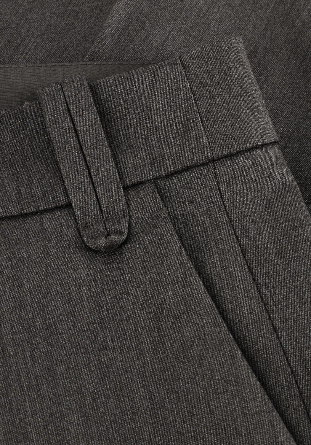 Donkergrijze INWEAR Wijde broek BRUNILDAIW WIDE PANT - large