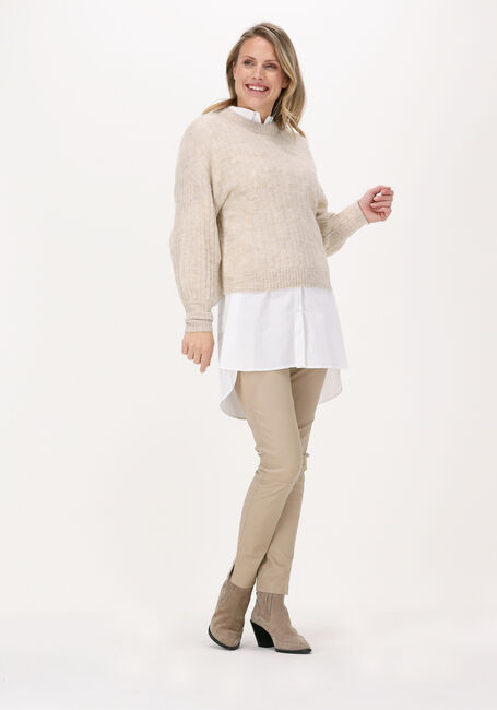 Beige MSCH COPENHAGEN Trui CHEANNA ALPACA RIB PULLOVER - large