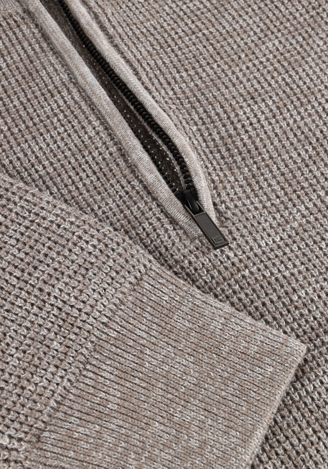 Taupe GENTILUOMO Trui TURTLE ZIP - large