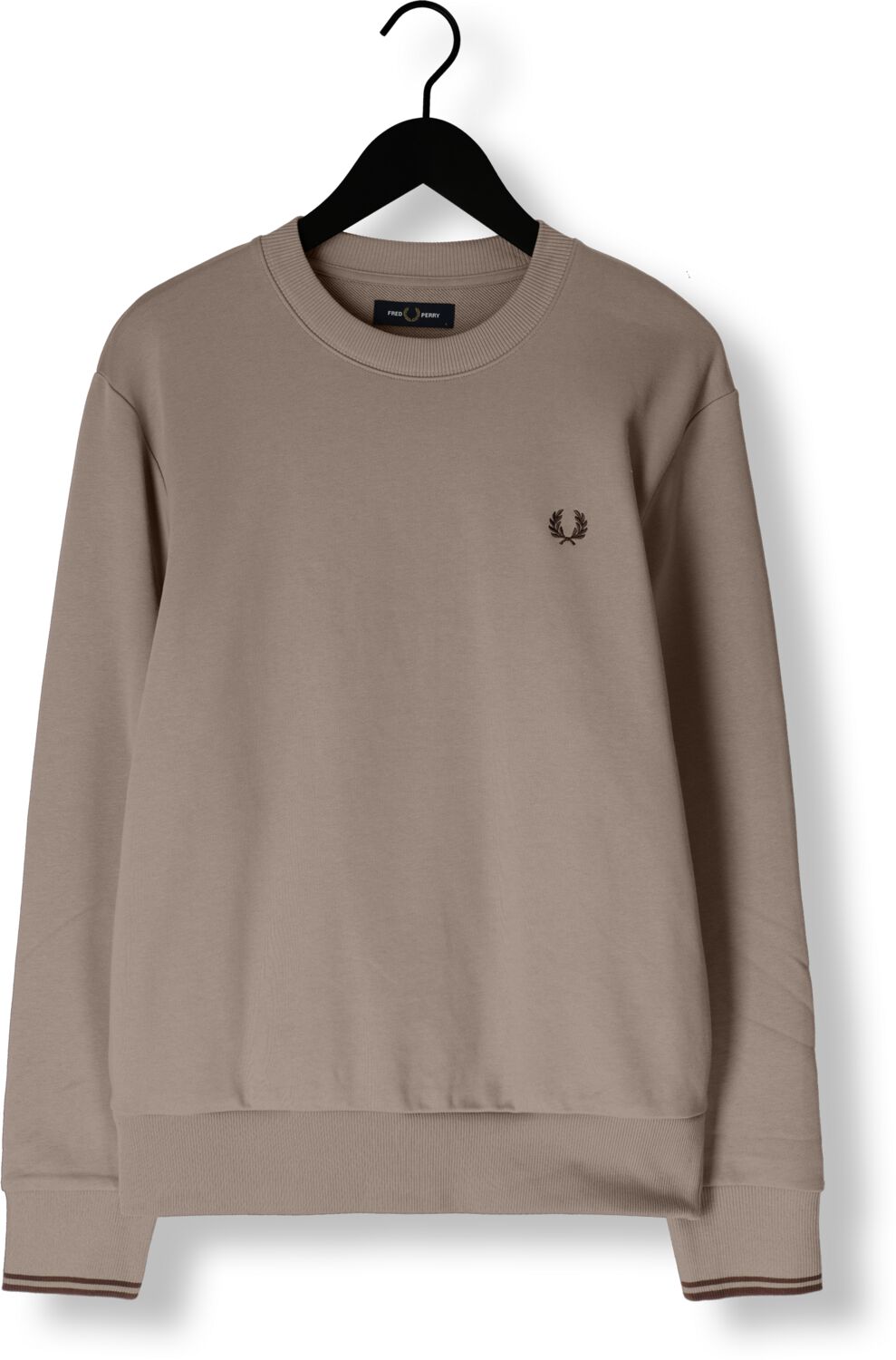 FRED PERRY Heren Truien & Vesten Crew Neck Sweatshirt Olijf