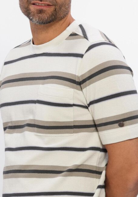 Multi CAST IRON T-shirt REGULAR FIT STRIPE WAFFLE - large