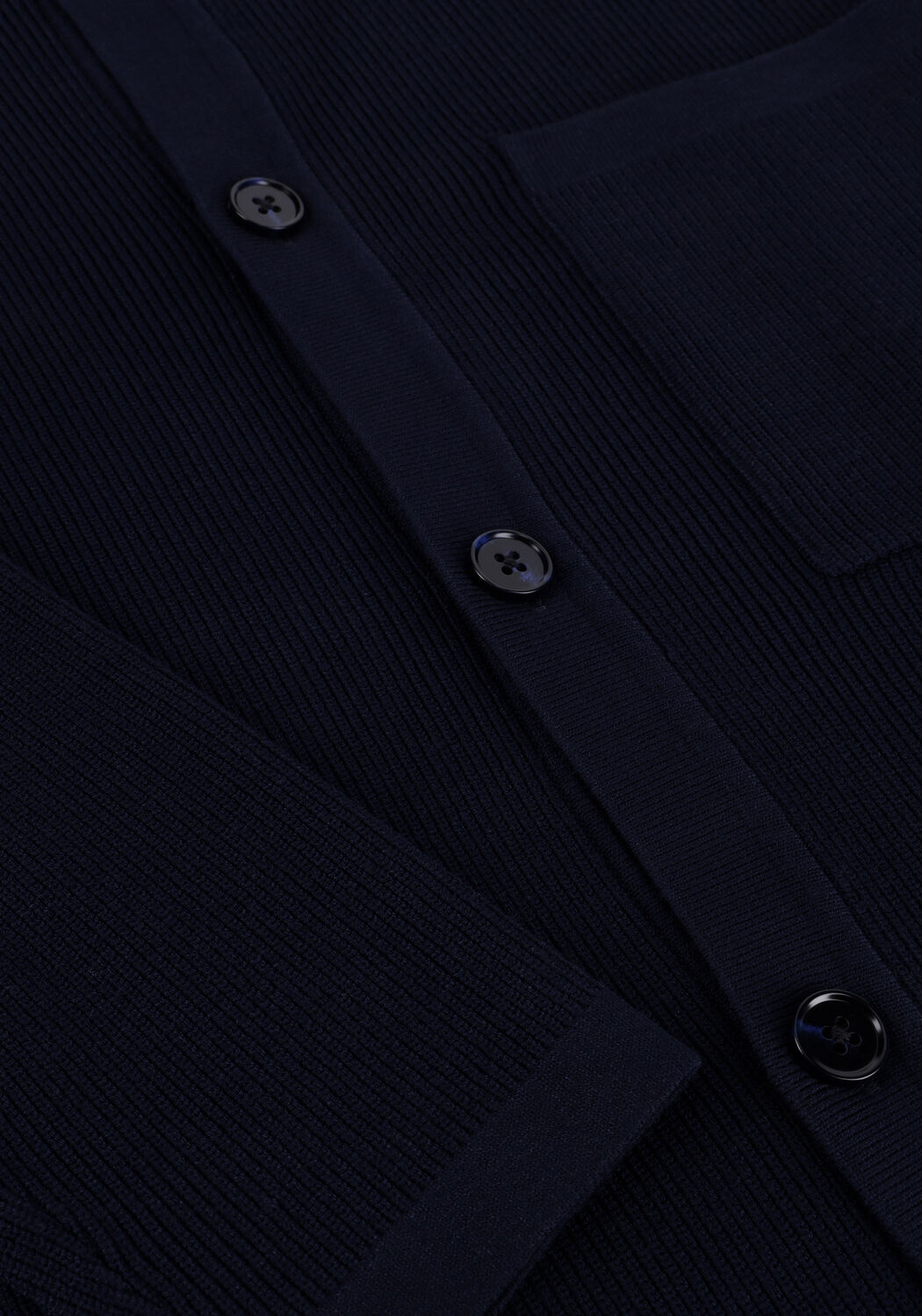 Donkerblauwe ANERKJENDT Vest AKSVEND NEEDLE RIB KNIT CARDIGAN - large