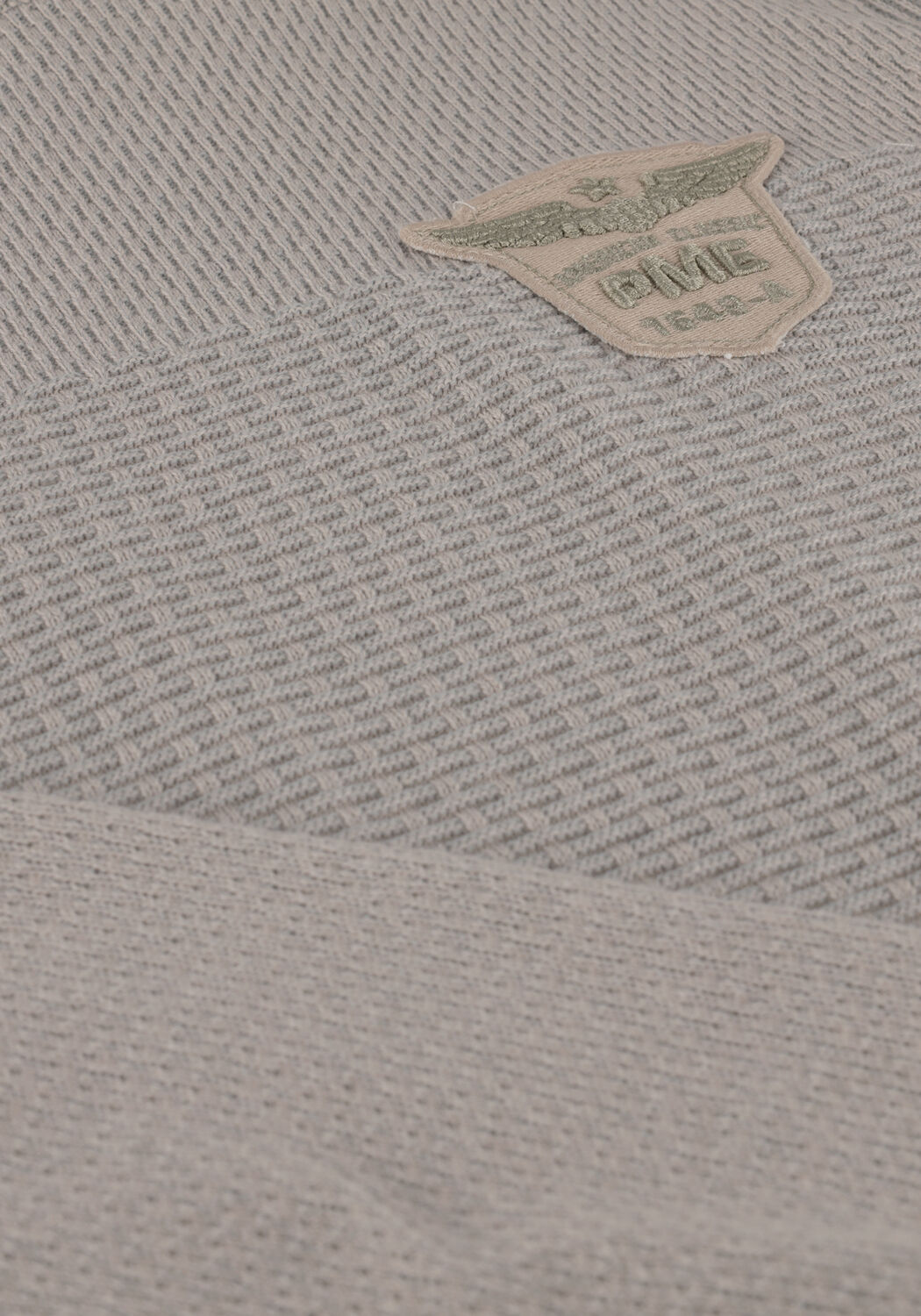 Grijze PME LEGEND Trui R-NECK COTTON PLATED - large