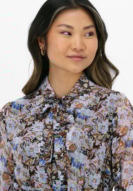 Multi COLOURFUL REBEL Mini jurk KIMI PAISLEY FLORAL MIXED MINI BELTED RUFFLE DRESS - large