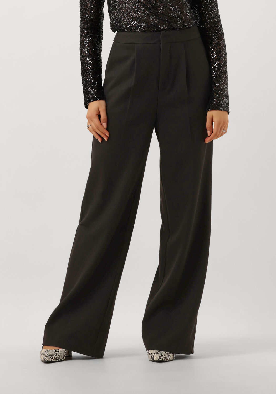 Notre-v Zwarte elegante broek Black Dames