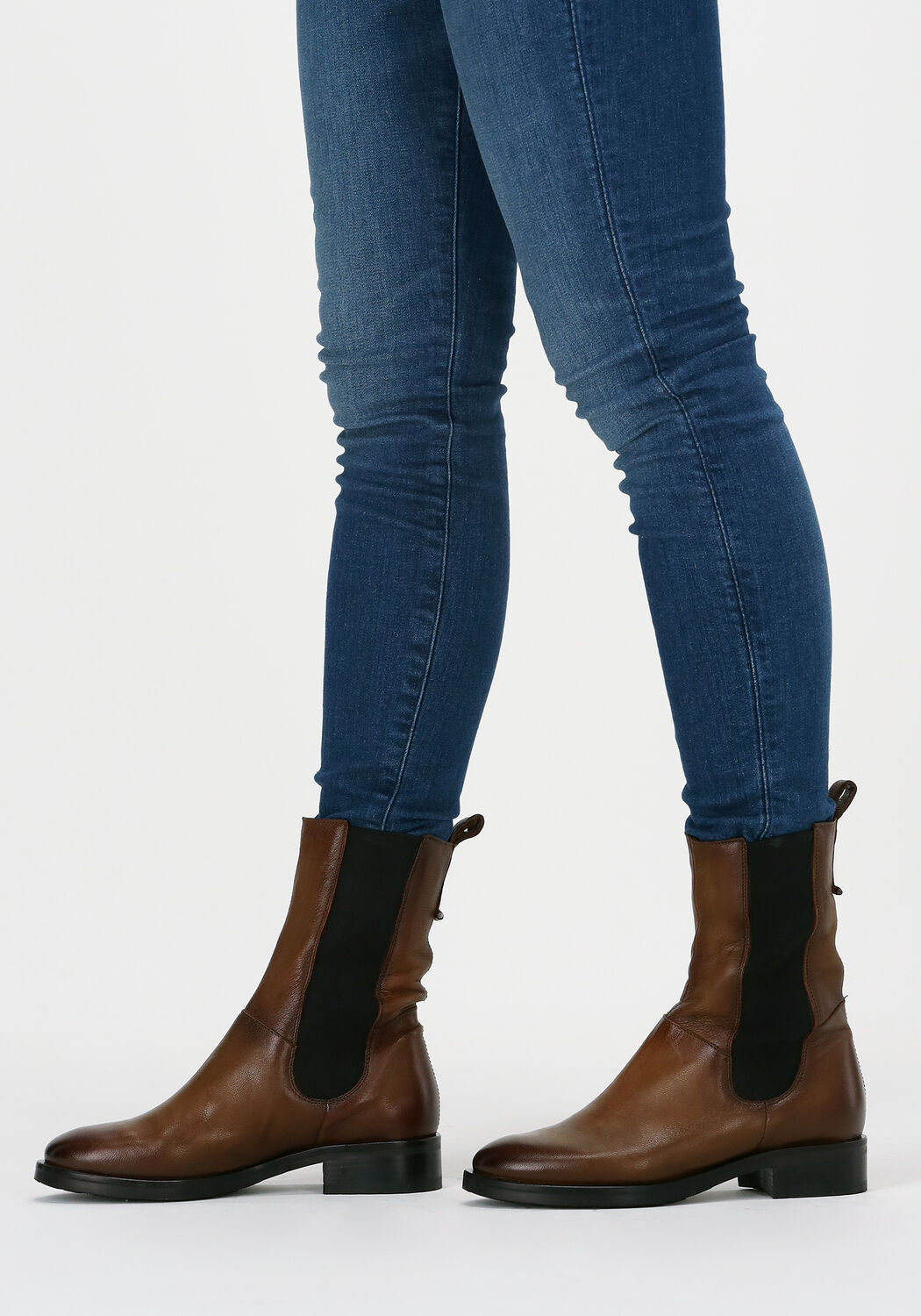 Nelson - Enkellaarsjes voor dames - Cognac - Nelson.nl