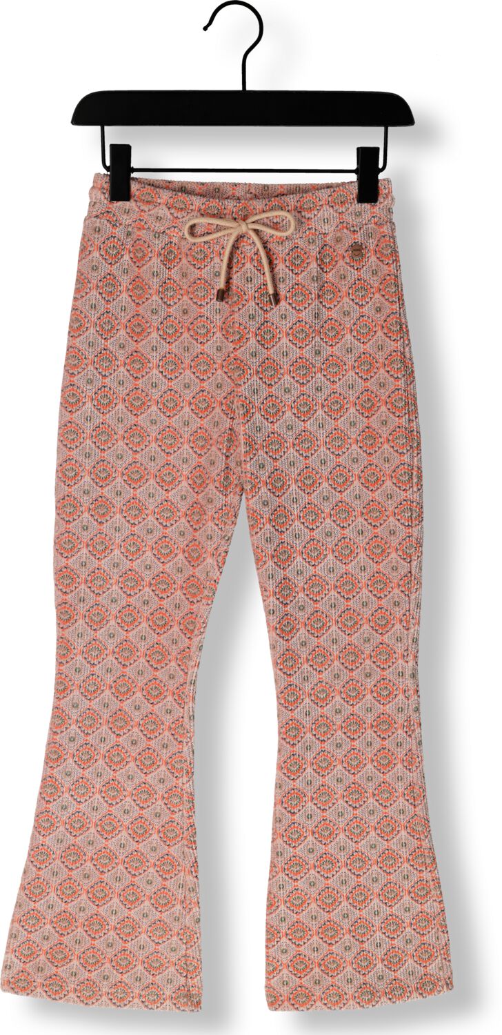 NONO Meisjes Broeken Sady Aop Flared Pants Roze