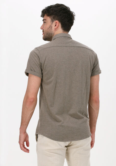 Taupe DSTREZZED Casual overhemd SHIRT BUTTON DOWN S/S MELANGE PIQUE - large