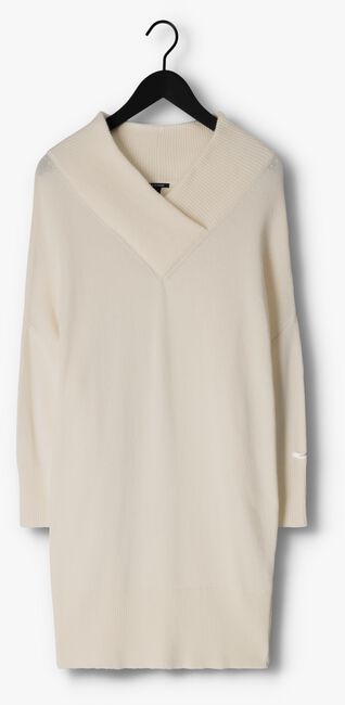 Witte 10DAYS Midi jurk SOFT KNIT V-NECK DRESS - large
