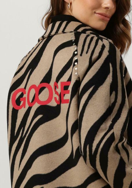 Camel GOOSECRAFT Mantel GC LOTTA ZEBRA COAT - large