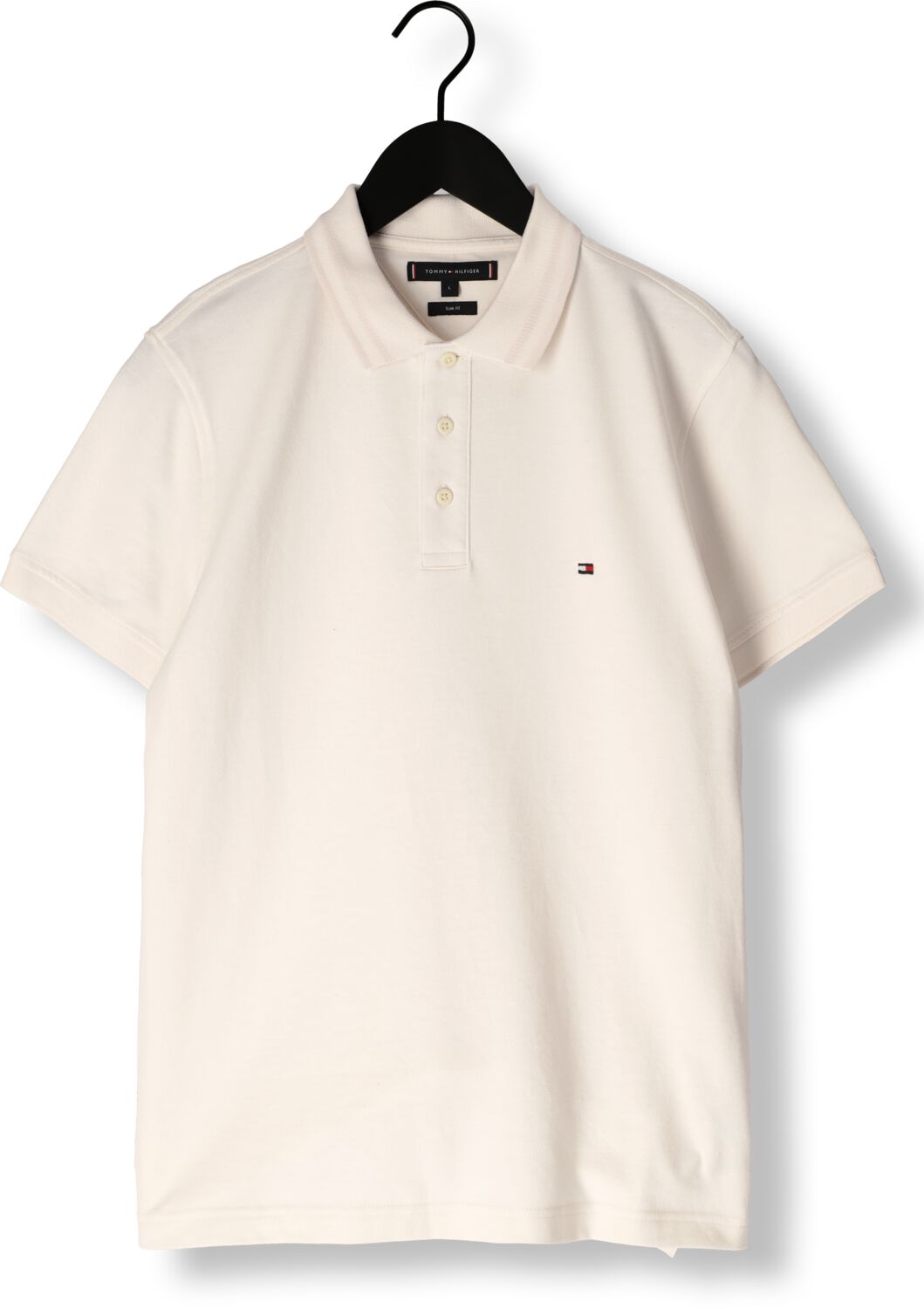 TOMMY HILFIGER Heren Polo's & T-shirts Pretwist Mouline Slim Fit Polo Beige