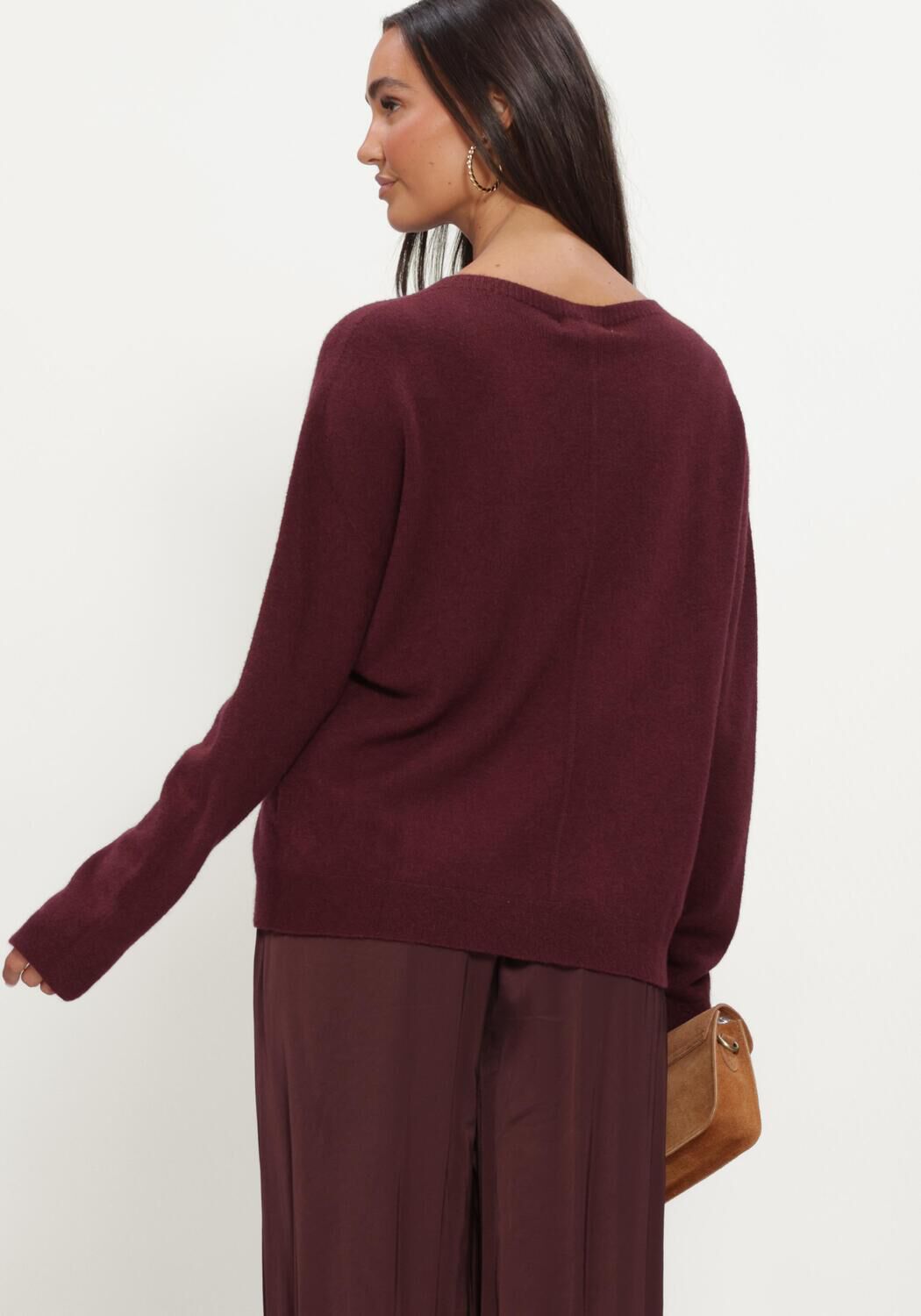 SIMPLE Dames Truien & Vesten Knit-base-visc-26-3 Bordeaux