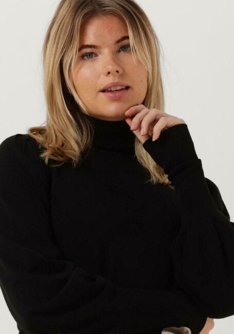Zwarte SUMMUM Coltrui PULLOVER PUFFY SLEEVES CIRCULAR KNIT - large