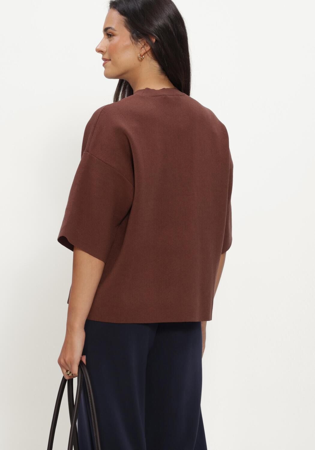 MINUS Dames Tops & T-shirts Mslupi Knit T-shirt Bruin