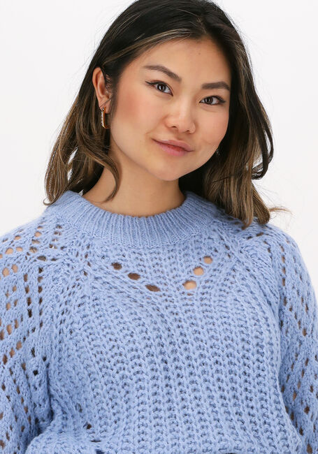 Lichtblauwe Y.A.S. Trui YASELVI LS KNIT PULLOVER - large