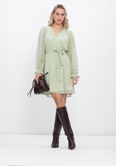 Mint Y.A.S. Jurken YASDOTTIE LS WRAP DRESS - large