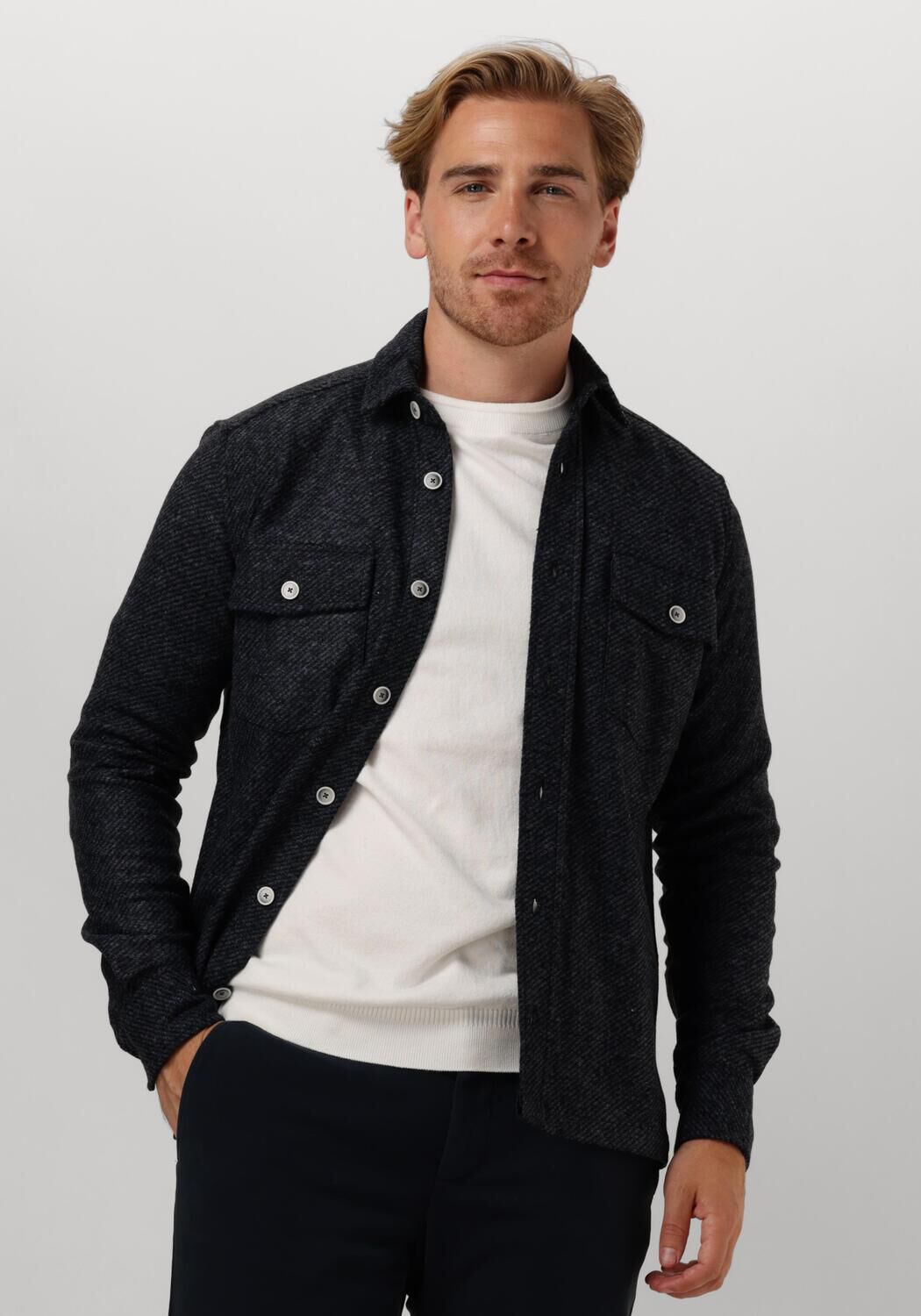GENTILUOMO Heren Overshirts S1272-982 Blauw